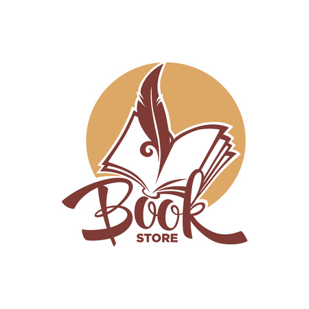 Book Store Logo Template With Lettering Compositionのイラスト素材
