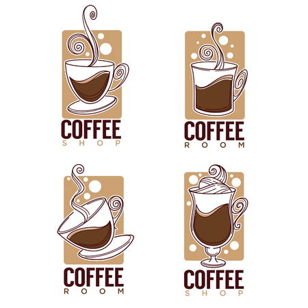 Coffee shop icon collectionのイラスト素材