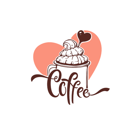 Sweet Coffee emblem template designのイラスト素材