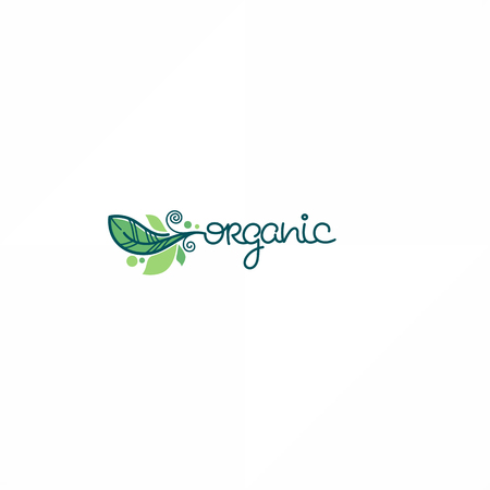 Organic leave emblemのイラスト素材