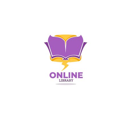 book store and online library,  logo label  icon for your mobile appのイラスト素材