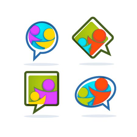 We are together, vector community template setのイラスト素材