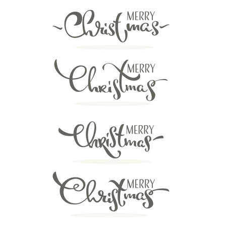 merry Christmas, decoration,  lettering compositionのイラスト素材