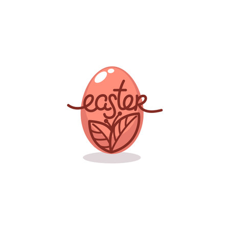 happy Easter, simple vector labelのイラスト素材