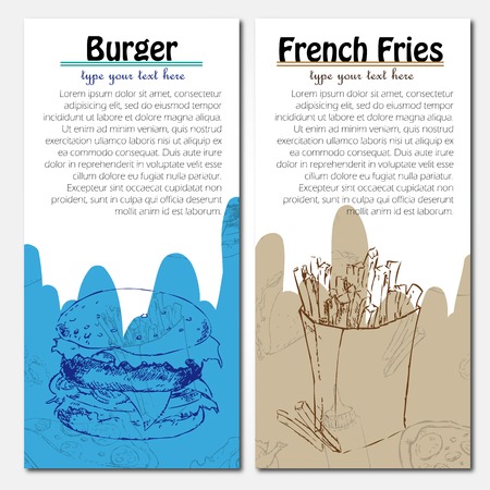 Hand drawn illustrations backgroundのイラスト素材