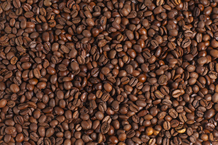 Texture or background of coffee beansの写真素材