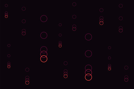 Fallen Digital Red Circle Objects moving in Downtrend Abstract Background. Red circles move amidst abstract background, portraying financial decline. Illustrating negative market mのイラスト素材