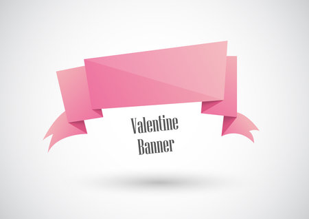 Valentine Pink Banner. Banner for your online ads campaign sale promotion. Design in pink woman style and elegant.のイラスト素材