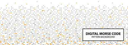 Digital Morse Code Pattern. Design and Inspiration from Morse code, Geometric drawing, suitable for digital company or product.のイラスト素材