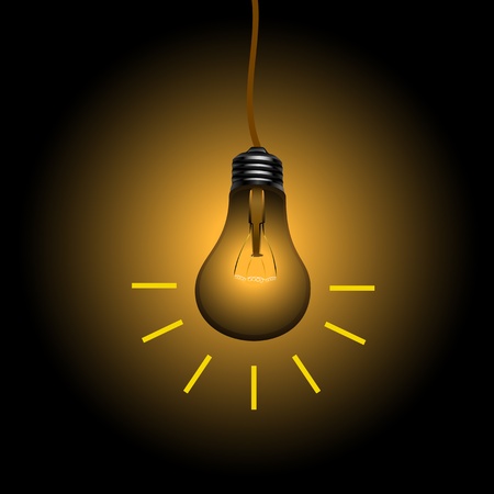 light bulb idea on blue backgroundのイラスト素材