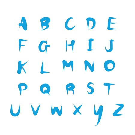 handwriting font set for useのイラスト素材