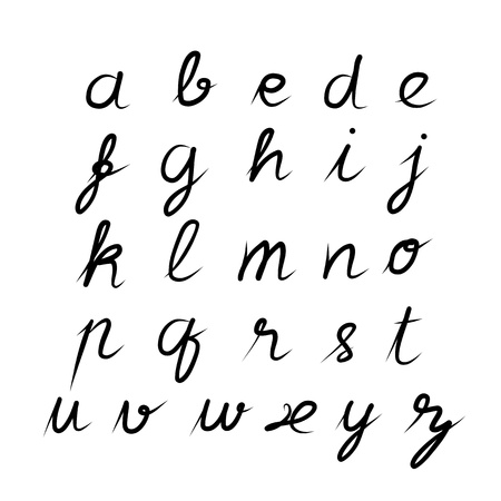 handwriting font set for useのイラスト素材