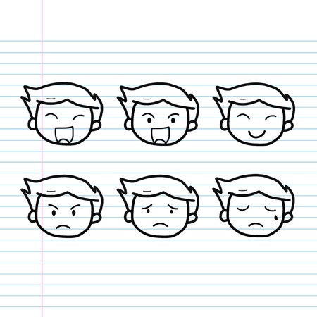 cartoon sketch set for useのイラスト素材