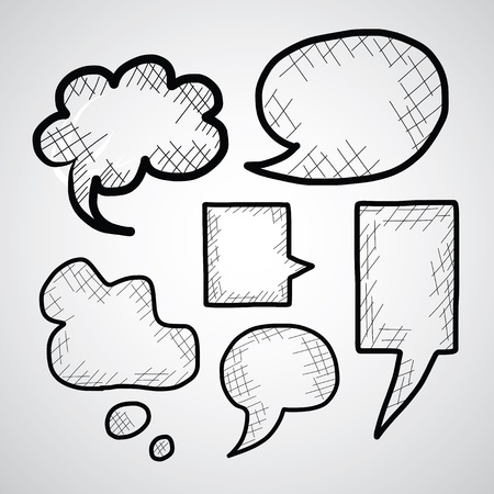 cartoon sketch set for useのイラスト素材