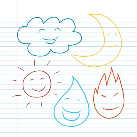 black cartoon set for useのイラスト素材