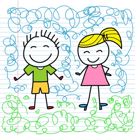 cartoon sketch set for useのイラスト素材