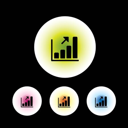 icon set in black background for useのイラスト素材