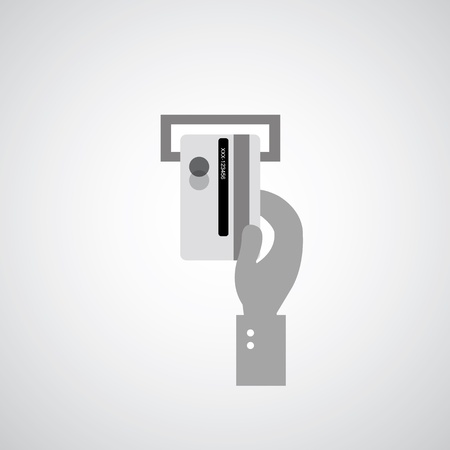 credit card symbol on gray backgroundのイラスト素材