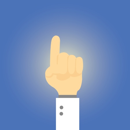 Forefinger concept vector cartoon styleのイラスト素材