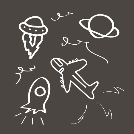 Universe cartoon sketch for useのイラスト素材