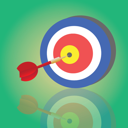 darts target aim vector cartoonのイラスト素材
