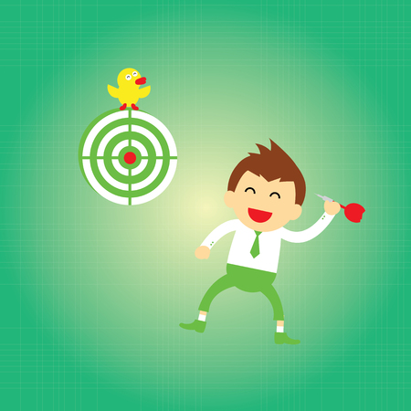 I have got target vector cartoonのイラスト素材