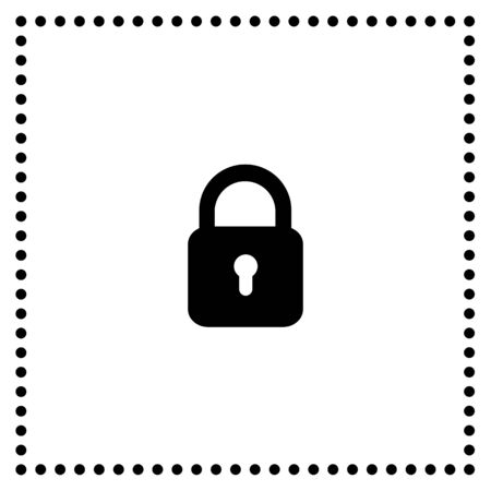 lock symbol on white background のイラスト素材