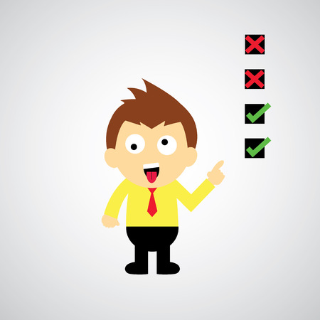 checklist vector cartoon style for use のイラスト素材