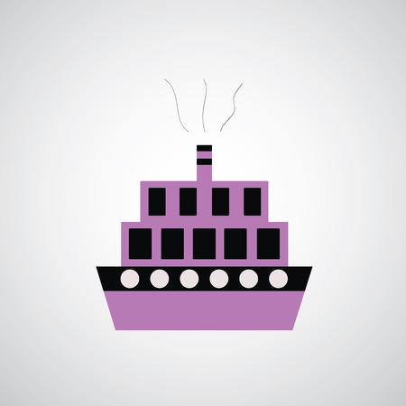 Boats symbol on gray backgroundのイラスト素材