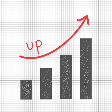 Business growth symbol on white のイラスト素材