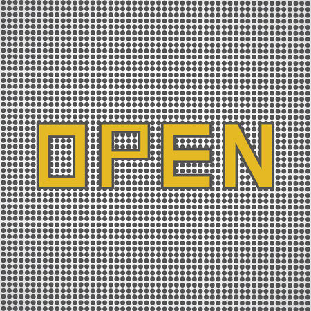 open sign retro for information のイラスト素材