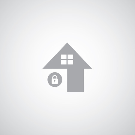 house symbol on gray background のイラスト素材