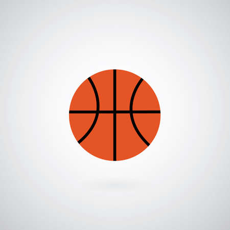 Basketball symbol on gray background のイラスト素材