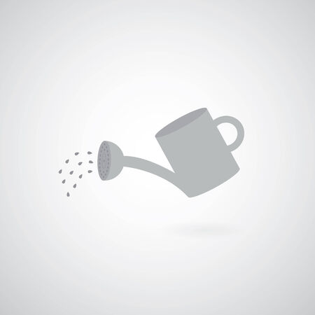 watering can symbol  on gray background のイラスト素材