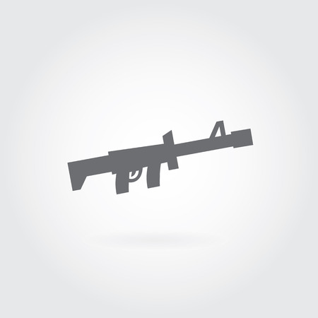rifle vector symbol on gray background のイラスト素材