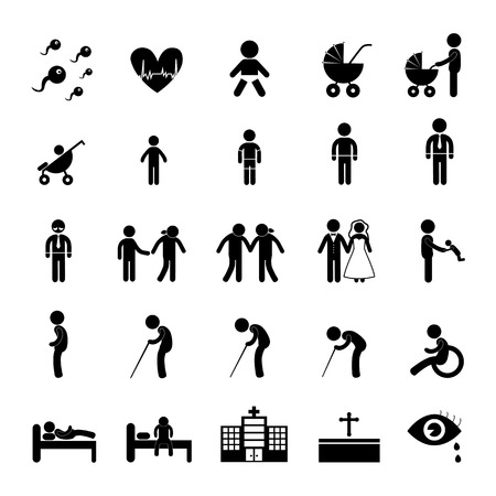vector basic icon set for human life のイラスト素材