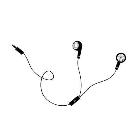 earphone symbol on white background のイラスト素材