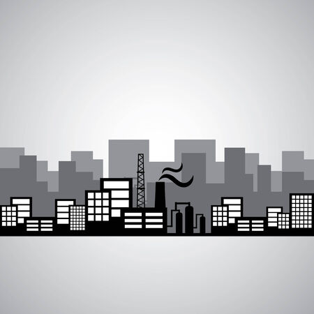 industrial factory and building vector icon のイラスト素材