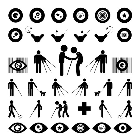 Blind man symbol on white background のイラスト素材