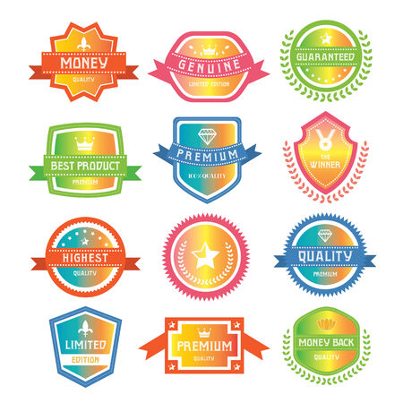 set of retro vintage labels  のイラスト素材