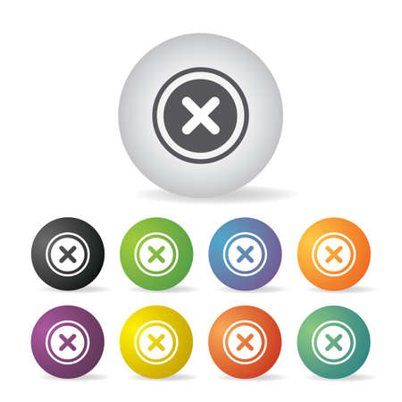 vector remove button icon set  のイラスト素材