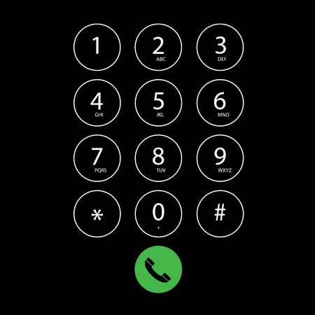 vector flat keypad for phone  のイラスト素材