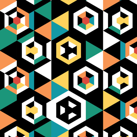 Seamless vector geometric pattern backgroundのイラスト素材