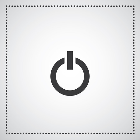 power off symbol on gray backgroundのイラスト素材