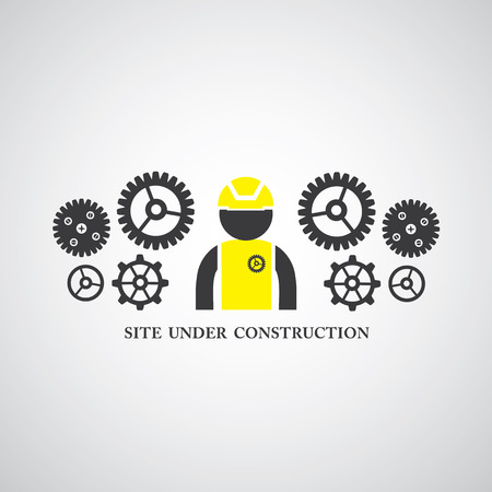 site under construct vector symbolのイラスト素材