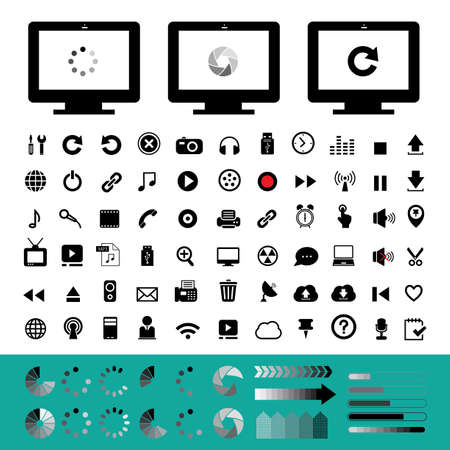 vector loading sign and icon for webのイラスト素材