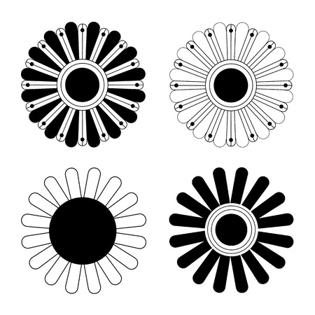 flower icon  basic vector designのイラスト素材