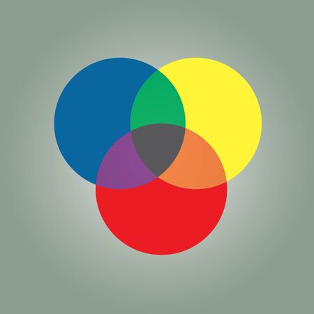 circle graph typographic color schemeのイラスト素材