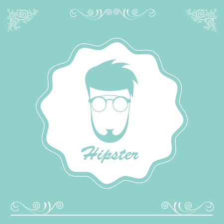 vector character cartoon hipster styleのイラスト素材