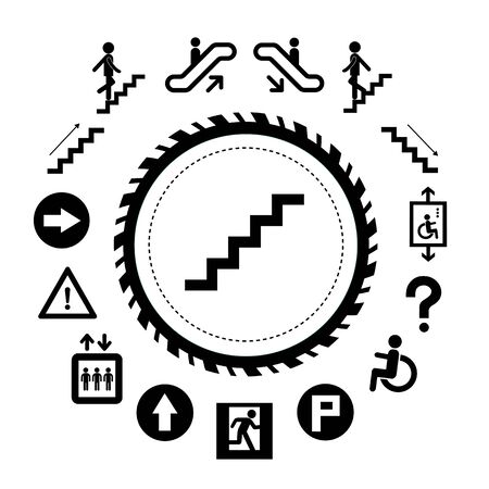 vector basic icon for staircase setのイラスト素材